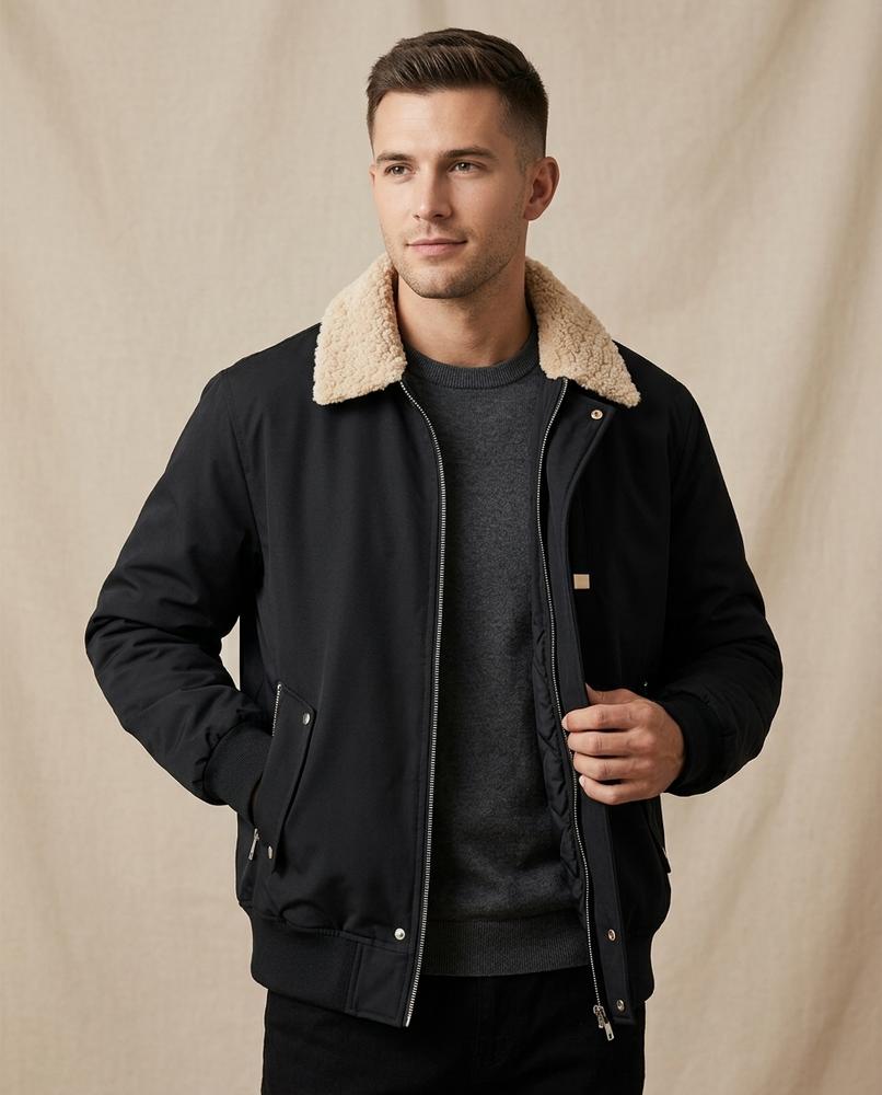 Lands Mode - Tisel | Gefüttert Strukturiert Jacke Herren