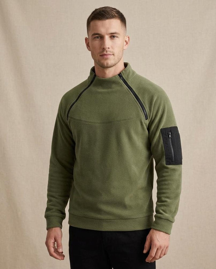 Beanland - Velor | Hochschließender Wärmender Pullover Herren