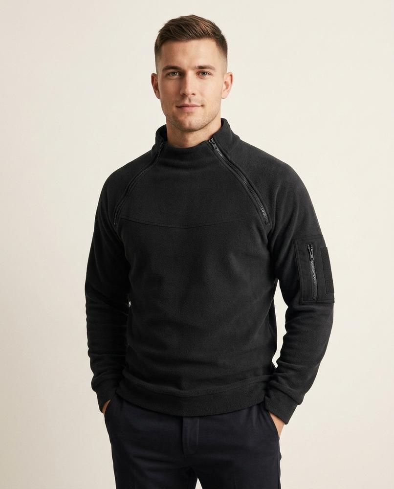 Lands Mode - Velor | Hochschließender Wärmender Pullover Herren
