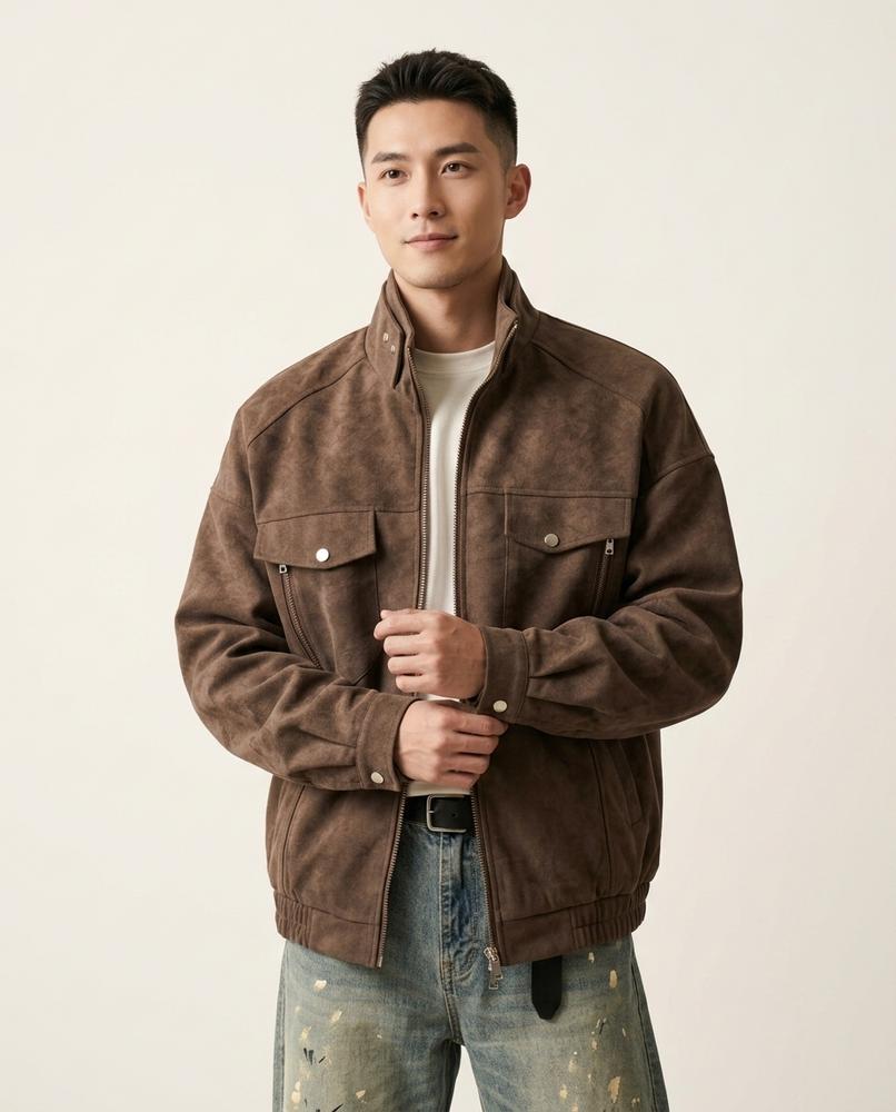 Lands Mode - Riram | Veloursartig Kastig Jacke Herren
