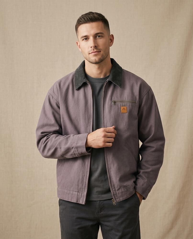 Lands Mode - Noral | Reißverschluss Canvas Jacke Unisex