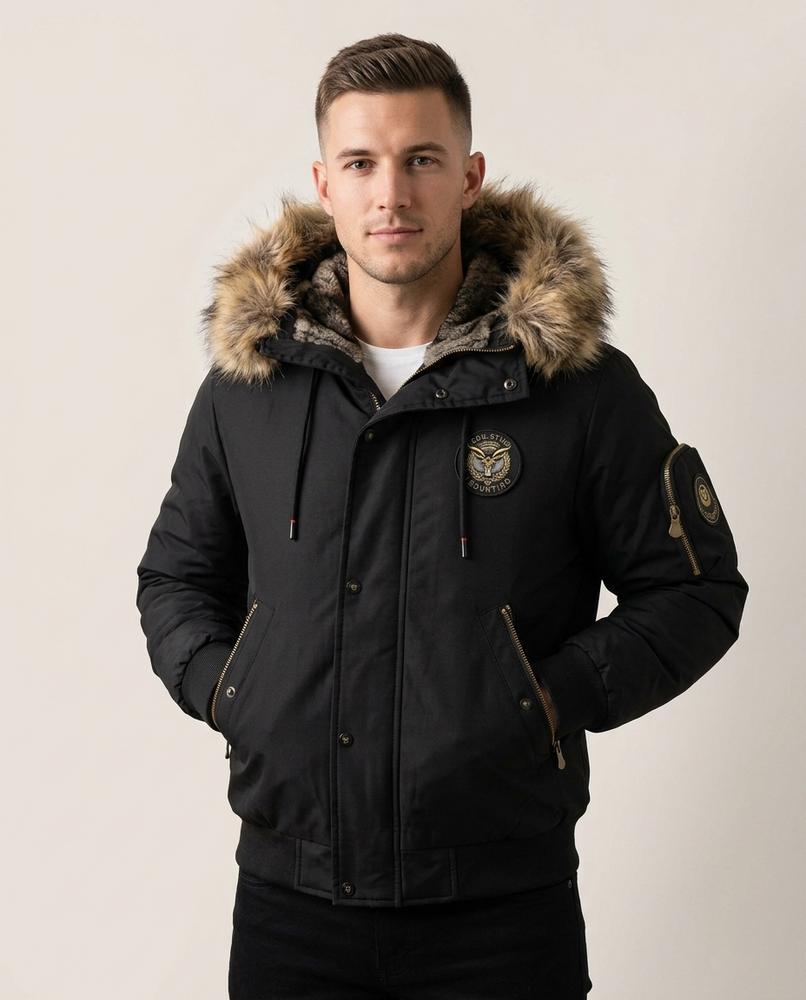 Lands Mode - Sukot | Gefüttert Kurzgeschnitten Jacke Herren