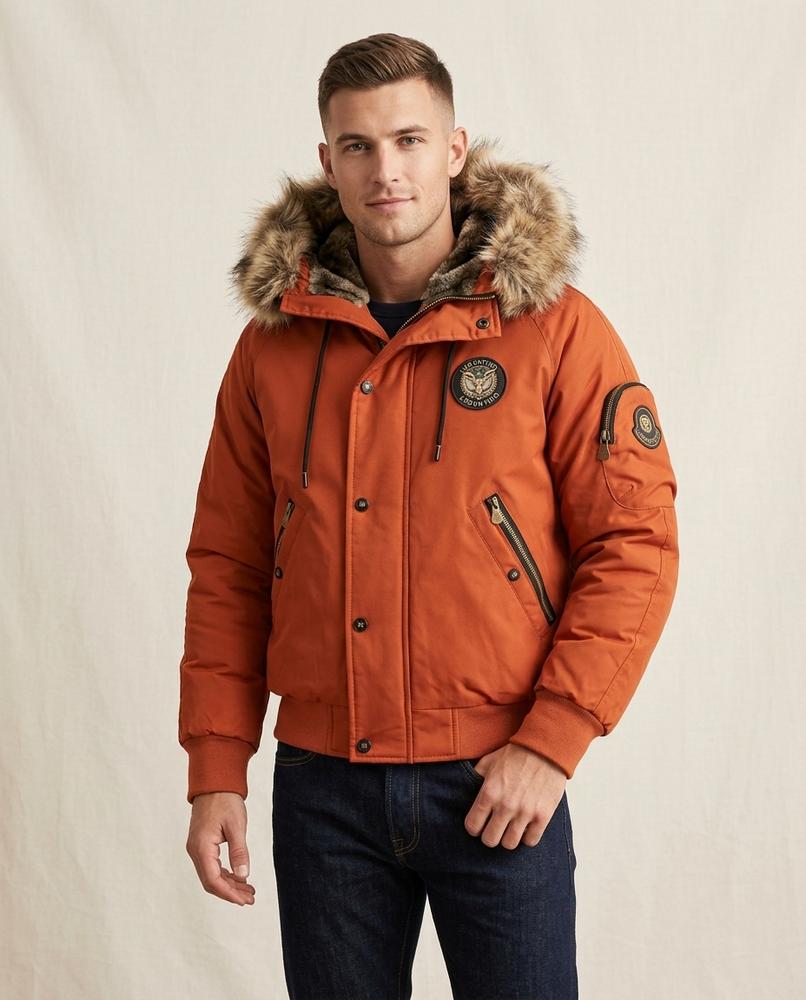 Lands Mode - Sukot | Gefüttert Kurzgeschnitten Jacke Herren