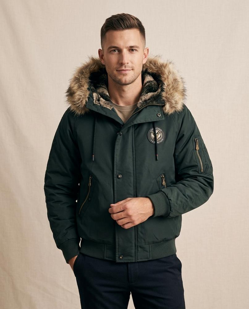 Lands Mode - Sukot | Gefüttert Kurzgeschnitten Jacke Herren