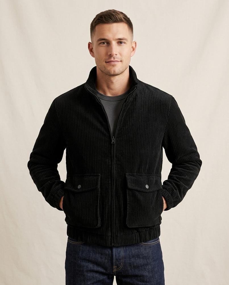 Lands Mode - Vulun | Gerippt Hochgeschlossen Jacke Herren