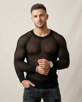 Lands Mode - Lesen | Netzartig Enganliegend Pullover Herren