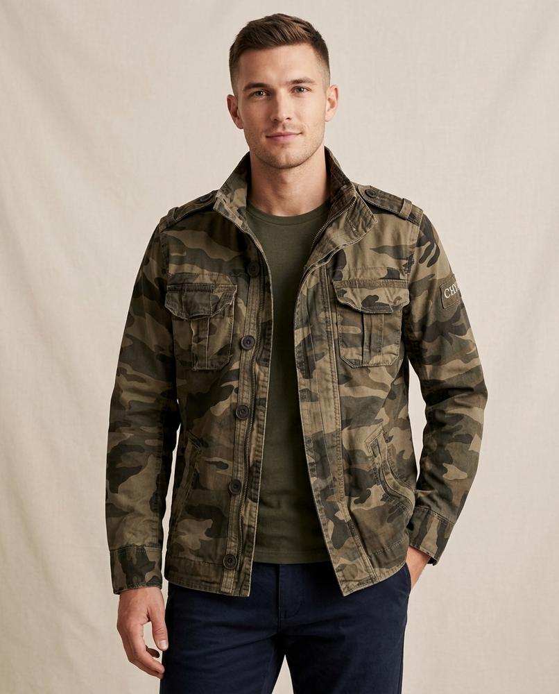 Lands Mode - Lifuk | Stehkragen Baumwoll Jacke Herren