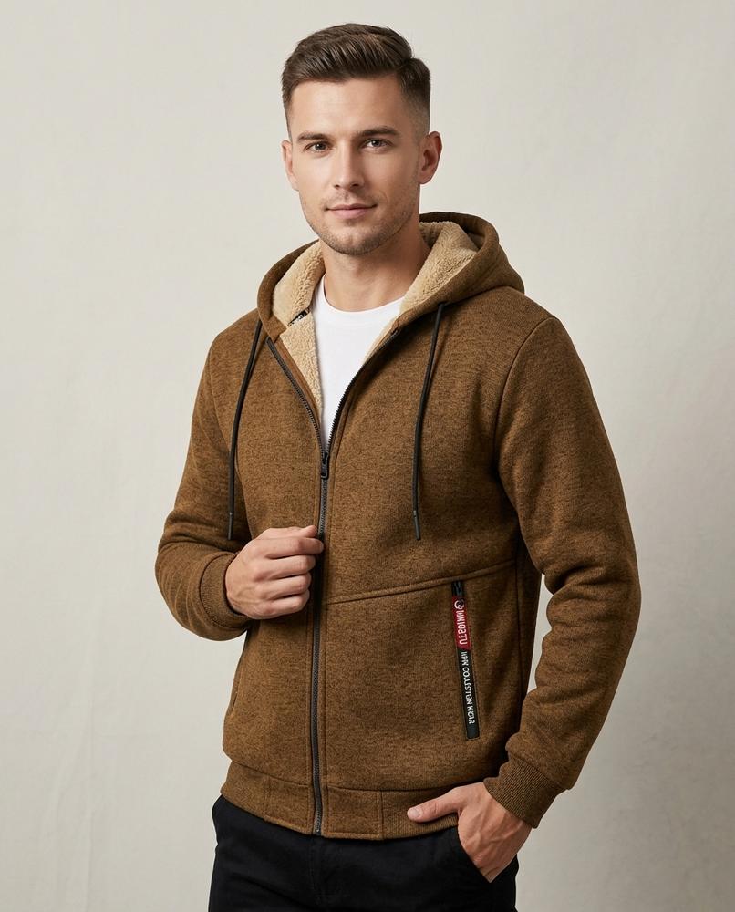 Lands Mode - Nunut | Warm Gefütterter Hoodie Herren