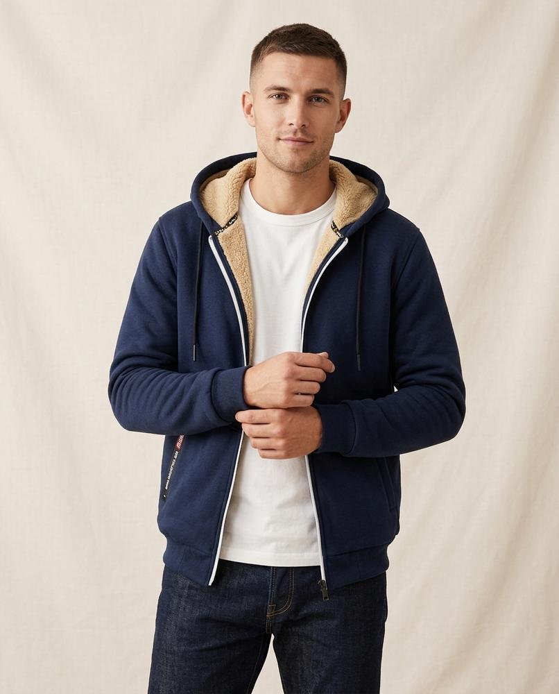 Lands Mode - Nunut | Warm Gefütterter Hoodie Herren