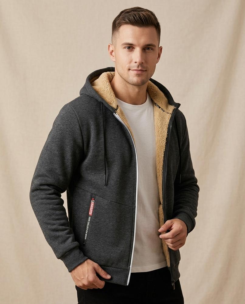 Lands Mode - Nunut | Warm Gefütterter Hoodie Herren