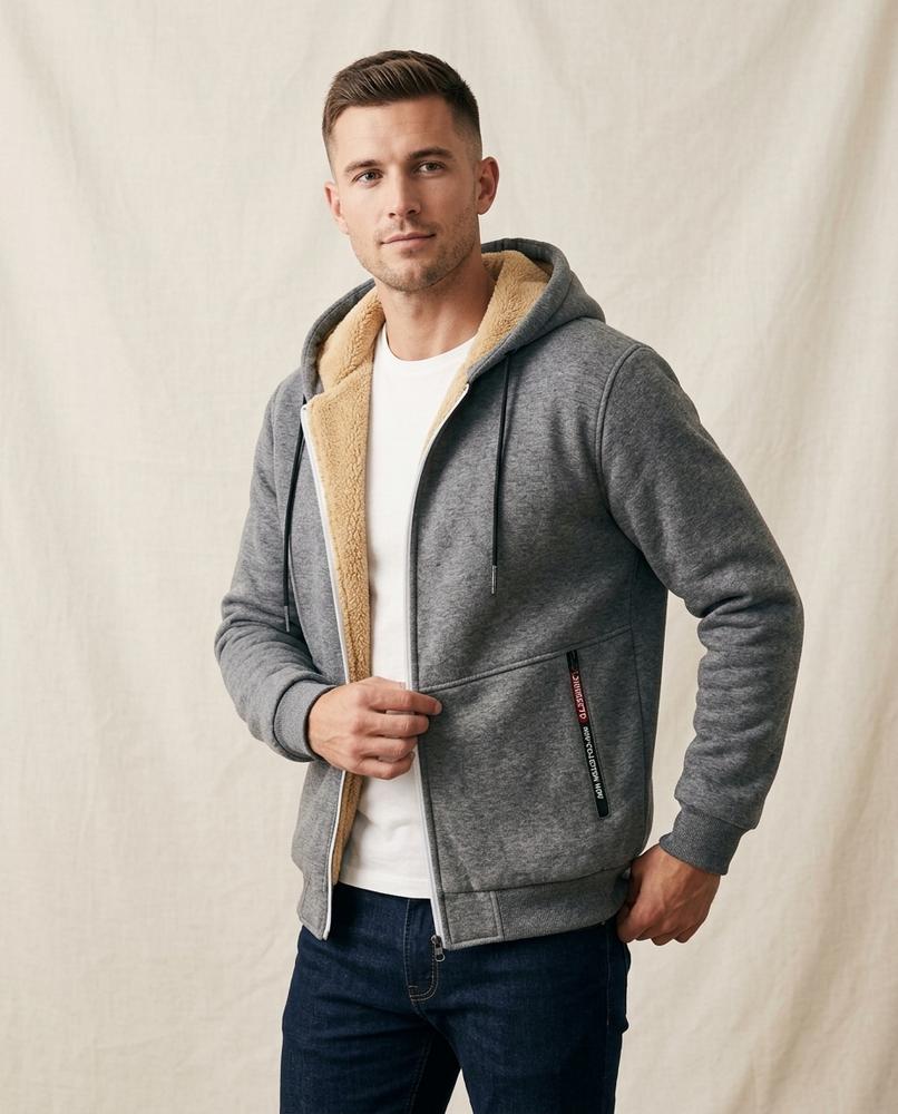 Lands Mode - Nunut | Warm Gefütterter Hoodie Herren