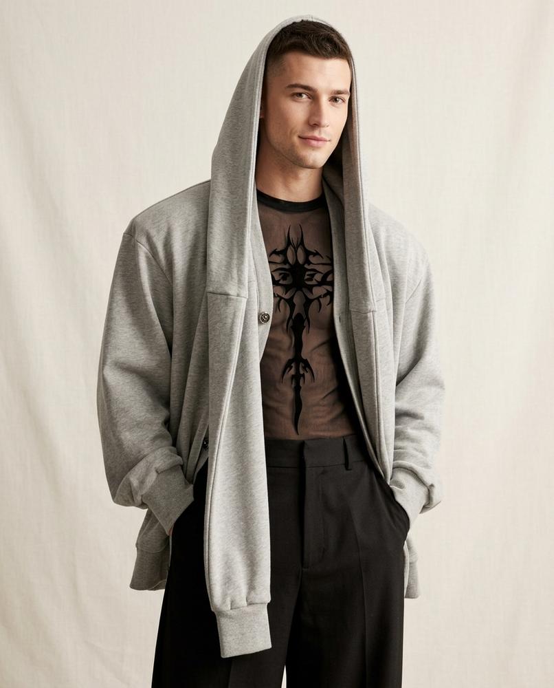 Lands Mode - Nabok | Weit Geschnittener Baumwoll Hoodie Unisex