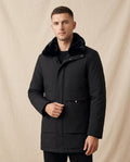 Lands Mode - Cafuk | Gefütterte Pelzbesetzte Jacke Herren