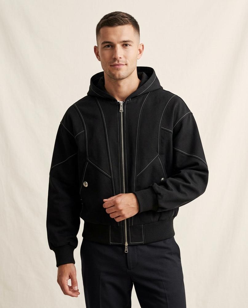 Lands Mode - Lotur | Kontrastgesteppte Strukturierte Jacke Unisex