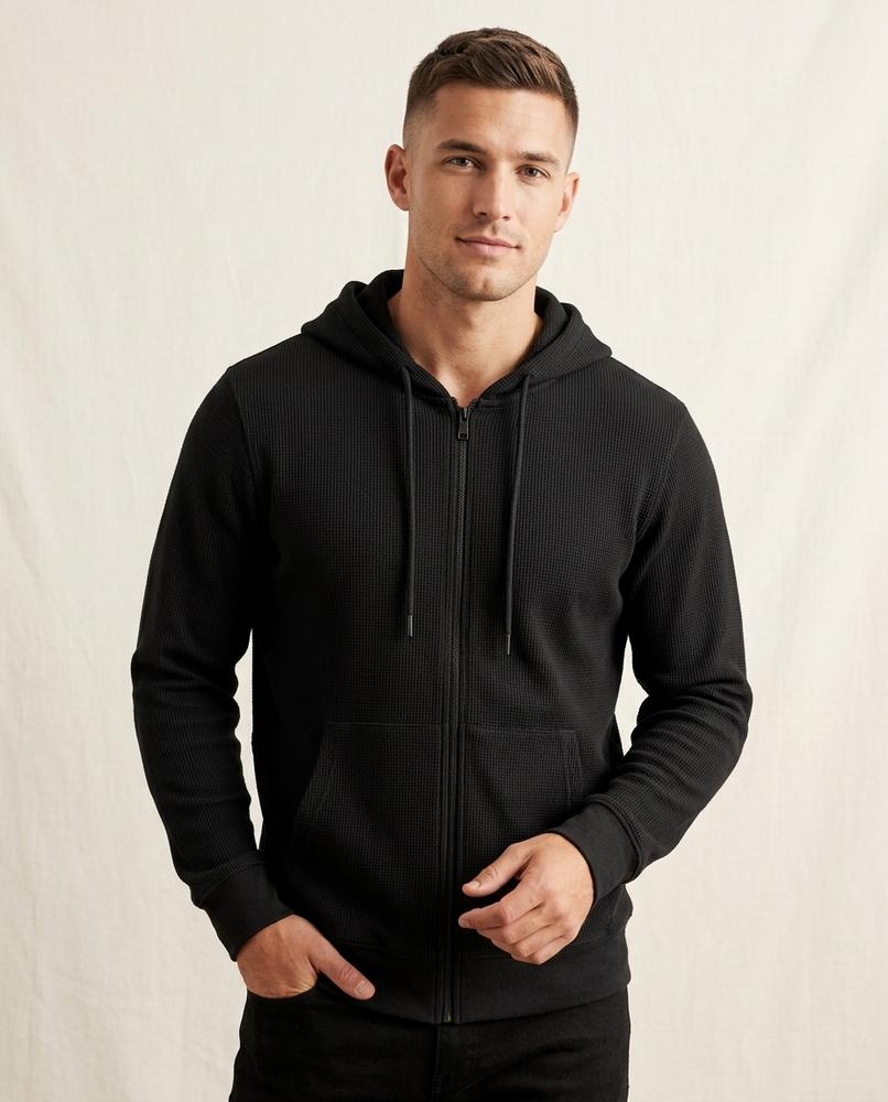Lands Mode - Sebal | Strukturierter Langärmliger Hoodie Herren