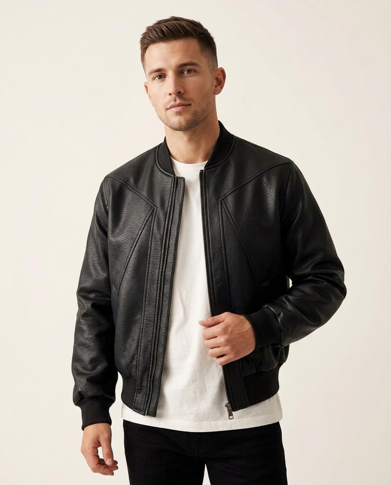 Lands Mode - Mupem | Genarbt Strukturiert Jacke Herren