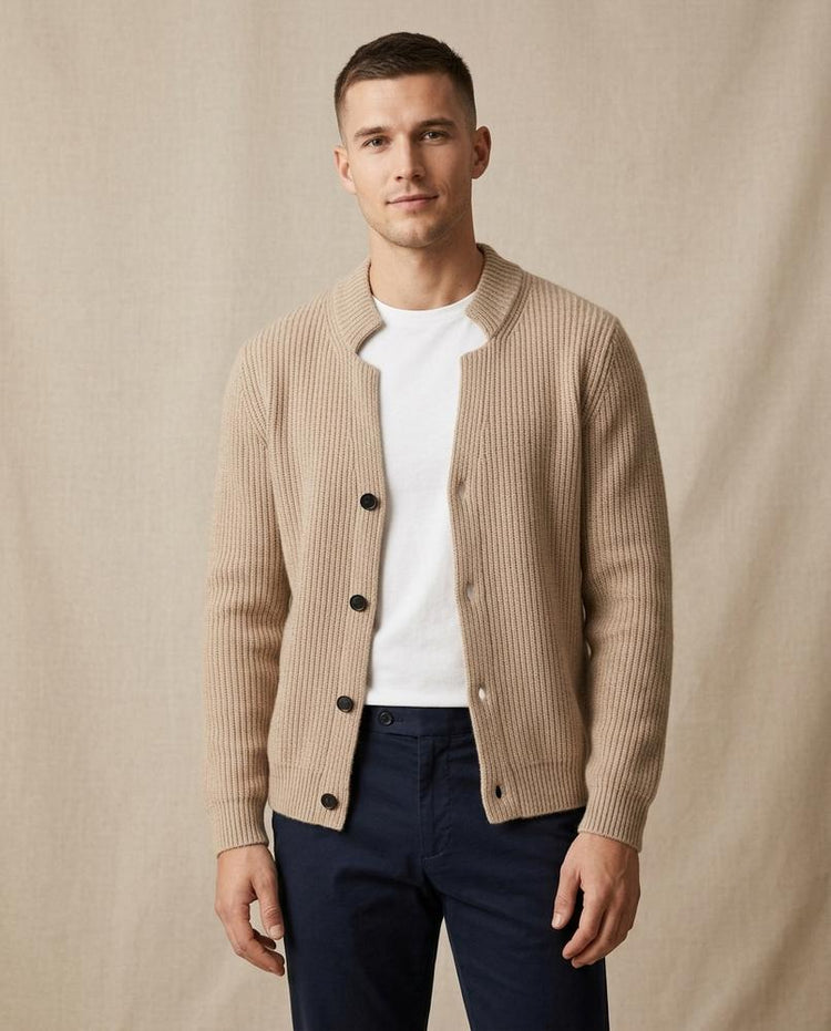 Beanland - Vilal | Gerippt Gekragt Cardigan Herren