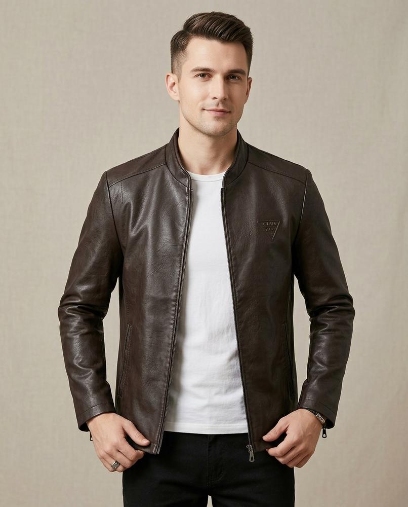 Lands Mode - Supes | Kunstlederne Körperbetonte Jacke Herren