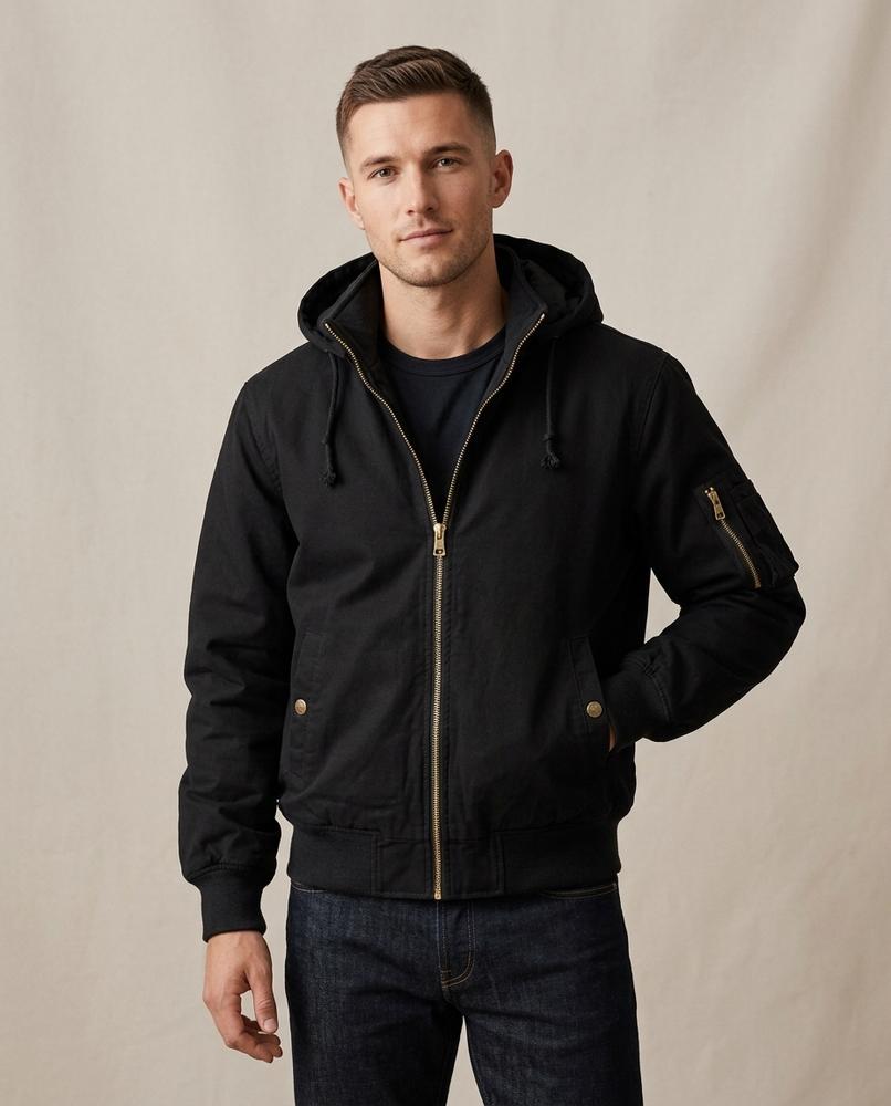 Lands Mode - Rinad | Gefütterte Kapuzen Jacke Herren