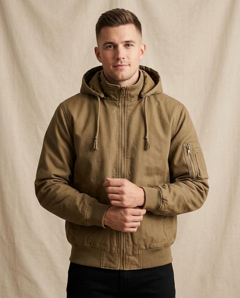 Lands Mode - Rinad | Gefütterte Kapuzen Jacke Herren