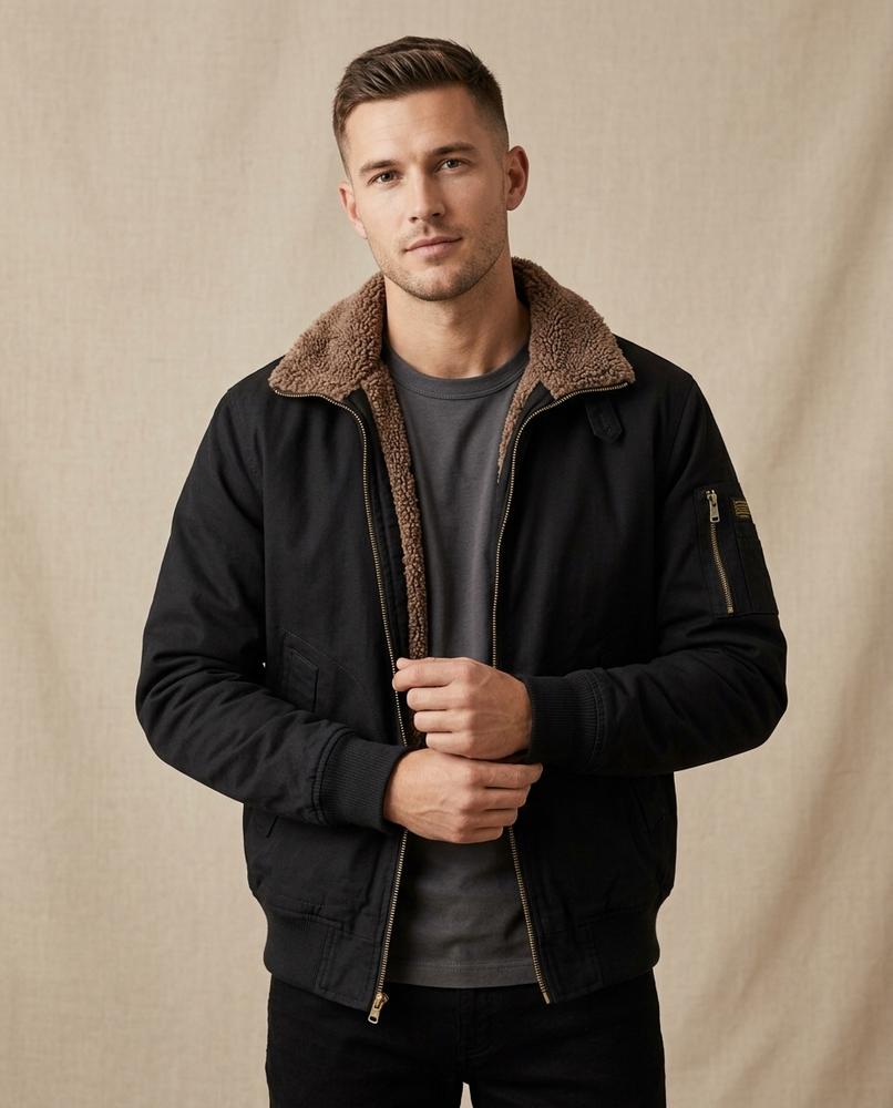 Lands Mode - Komid | Gefütterte Kurzgeschnittene Jacke Herren