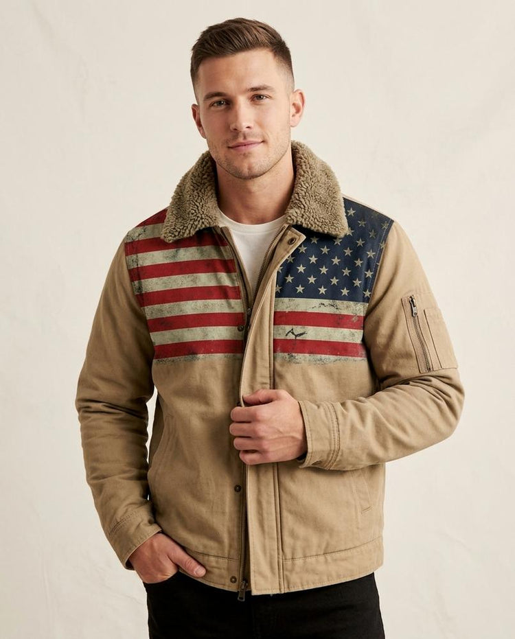 Beanland - Cobam | Gefütterte Bedruckte Jacke Herren