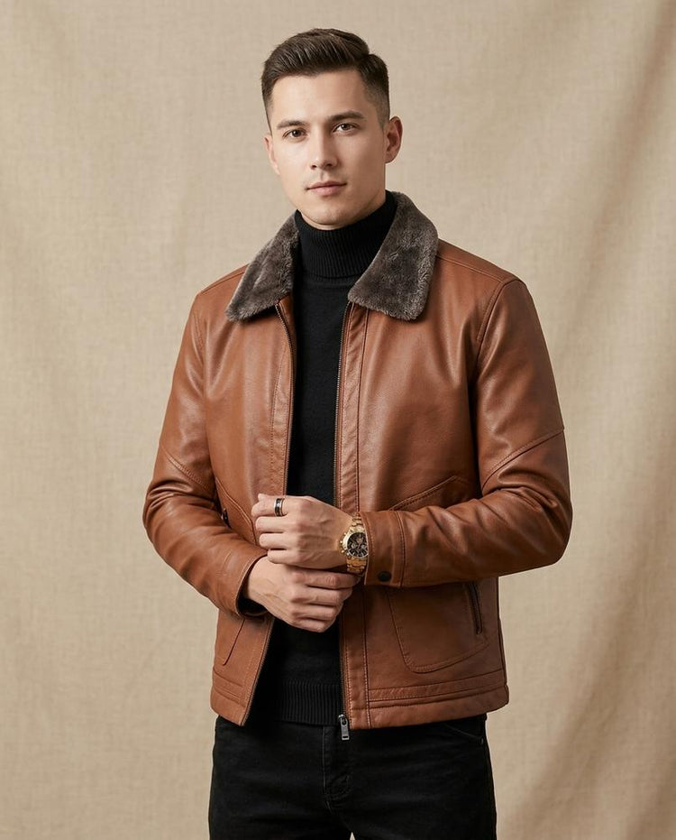 Beanland - Lolil | Gefüttert Kunstleder Jacke Herren
