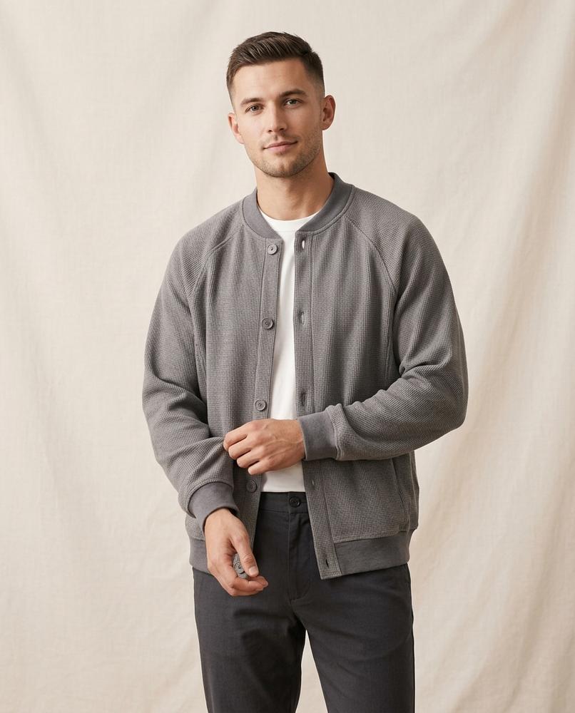 Lands Mode - Lusar | Strukturiert Geknöpft Jacke Unisex