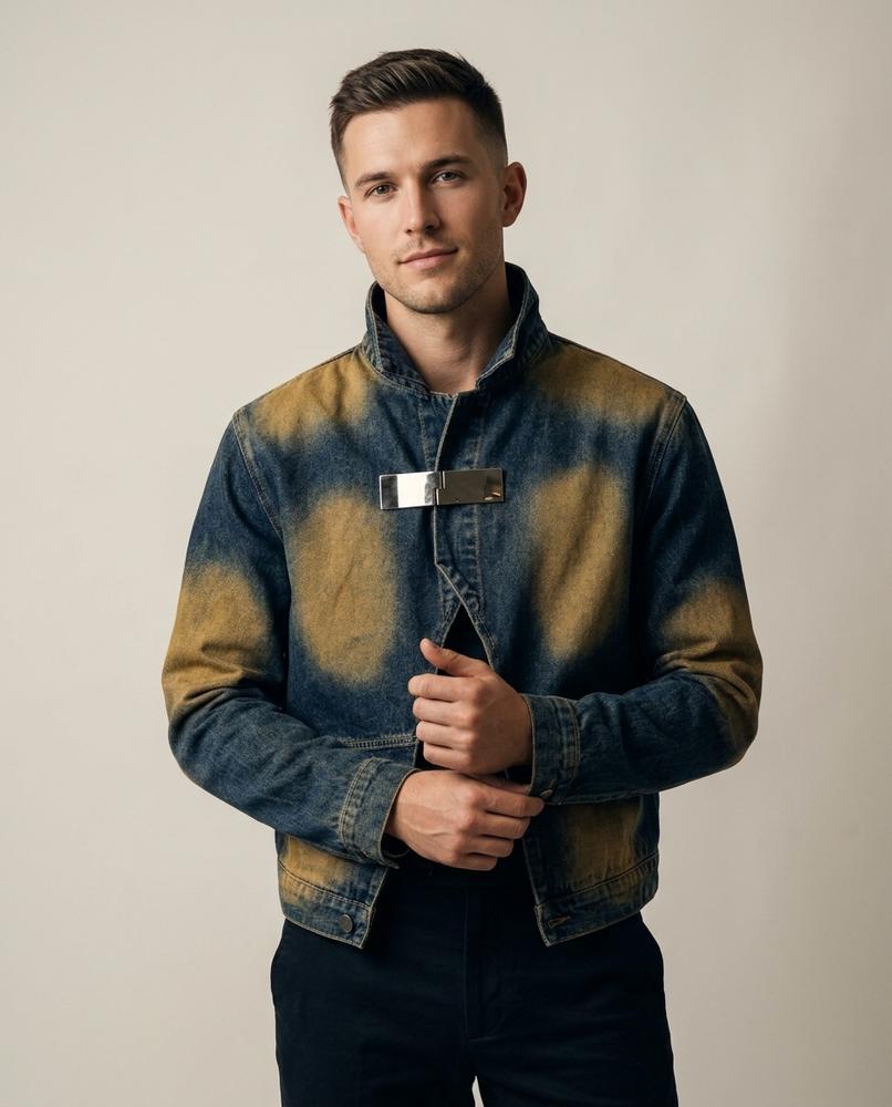 Lands Mode - Dukum | Verwaschene Kurzgeschnittene Jacke Unisex