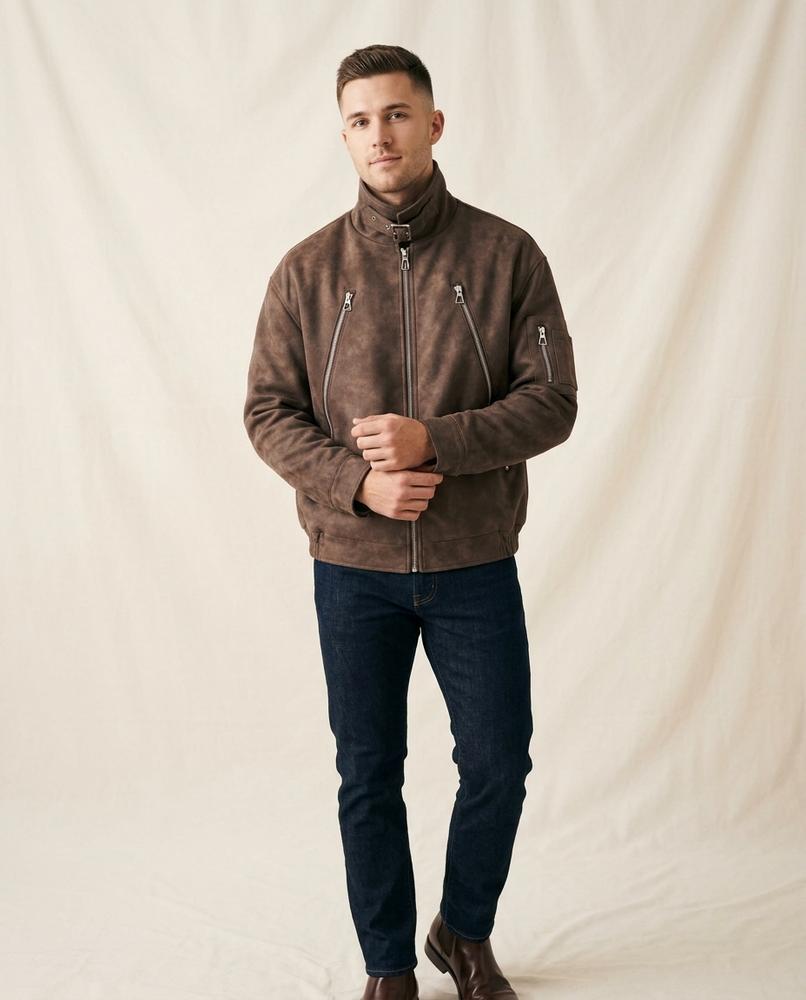 Lands Mode - Mezad | Hochgeschlossene Velours Jacke Unisex