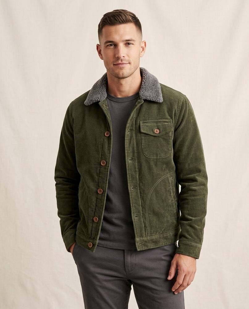 Beanland - Vaket | Gefütterte Cord Jacke Herren