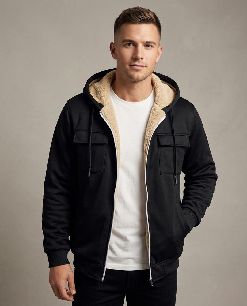 Lands Mode - Dolet | Gefütterter Dicker Hoodie Herren
