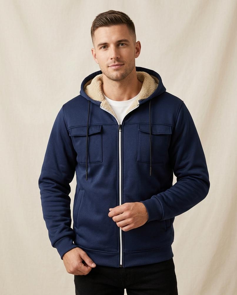 Lands Mode - Dolet | Gefütterter Dicker Hoodie Herren