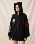 Lands Mode - Eaduv | Applizierter Übergroß Hoodie Unisex