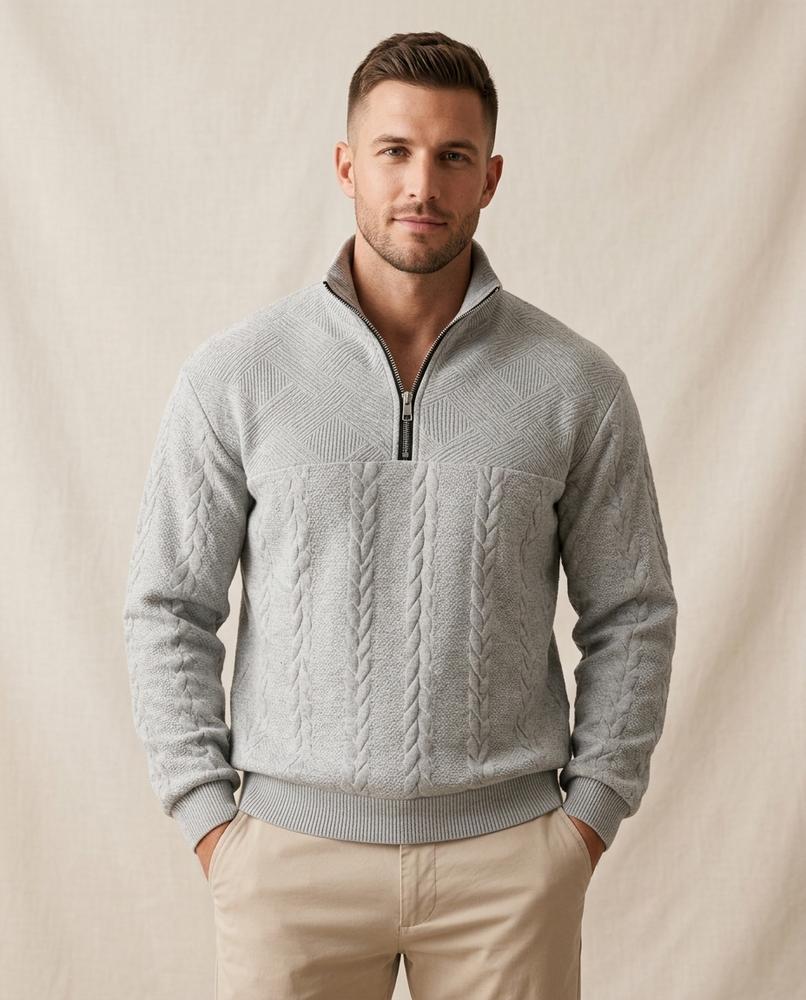 Lands Mode - Lubok | Strukturiert Warm Pullover Herren