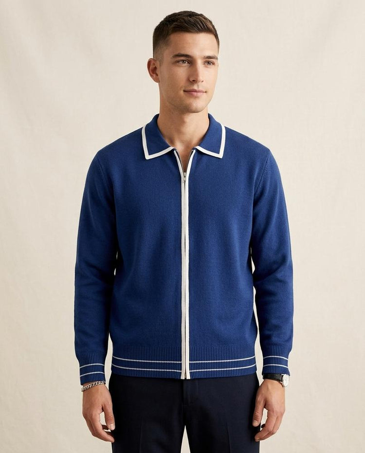 Beanland - Zugal | Paspeliert Gestrickt Strickjacke Herren
