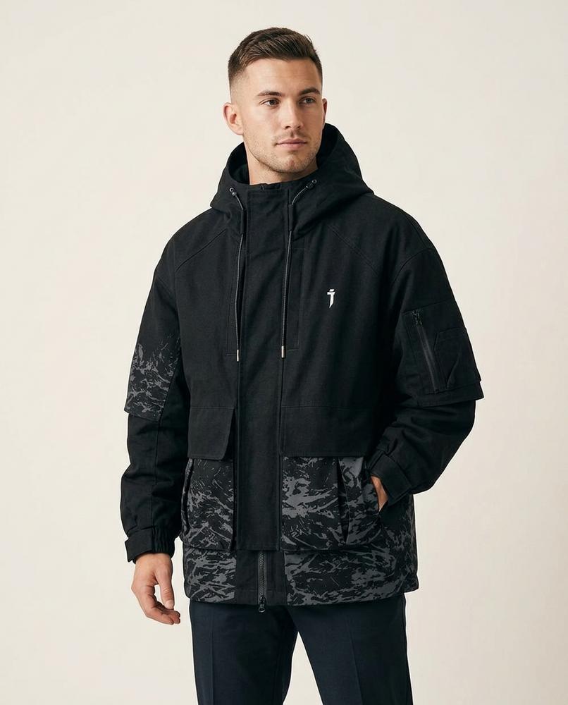 Lands Mode - Cower | Gemustert Funktional Jacke Unisex
