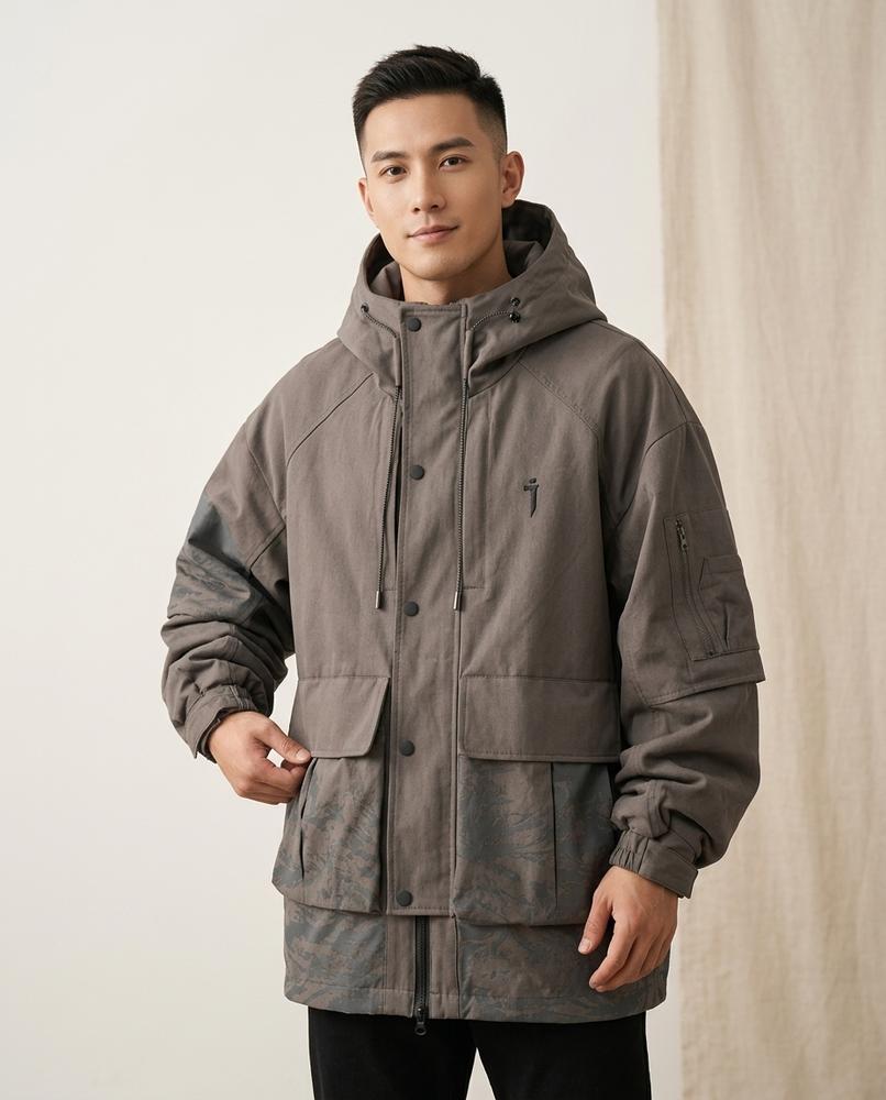 Lands Mode - Cower | Gemustert Funktional Jacke Unisex