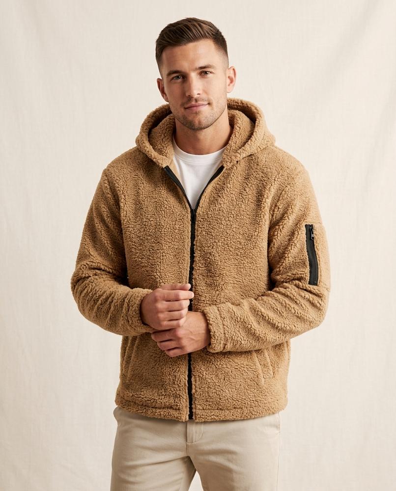 Lands Mode - Yiben | Strukturiert Gefüttert Jacke Herren
