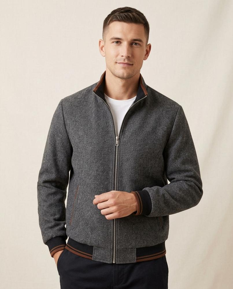 Lands Mode - Lolud | Stehkragen Gerippt Jacke Herren