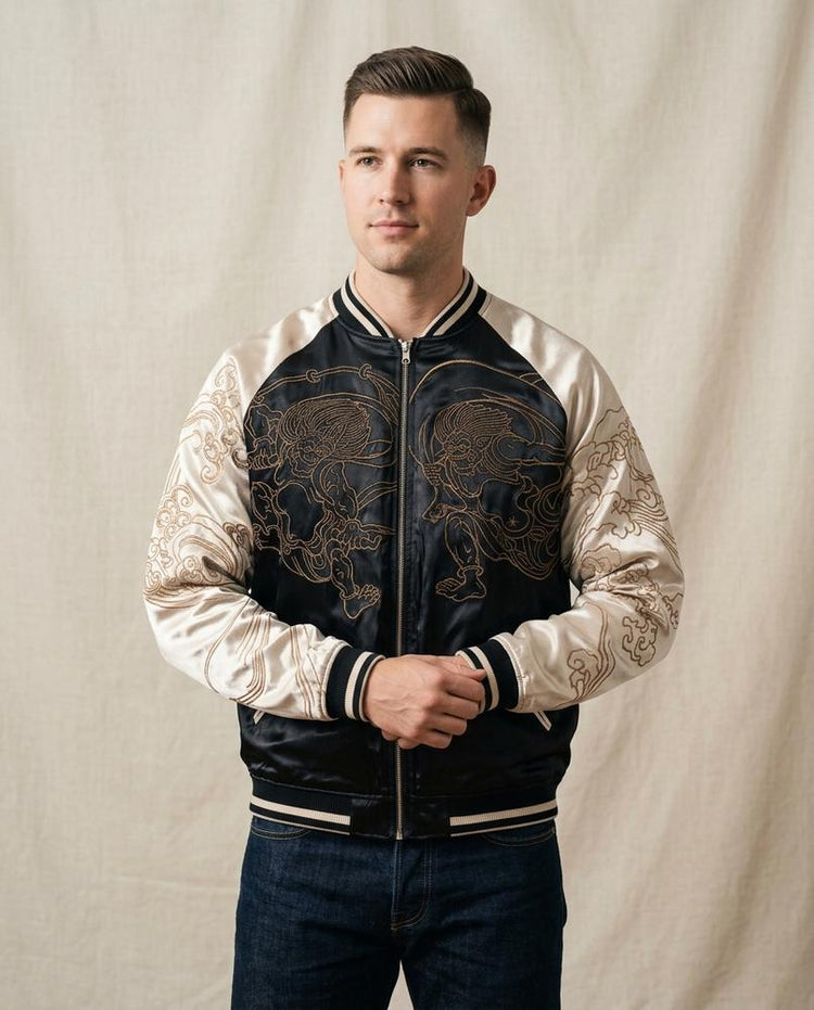 Beanland - Tetom | Bestickt Glänzend Jacke Unisex