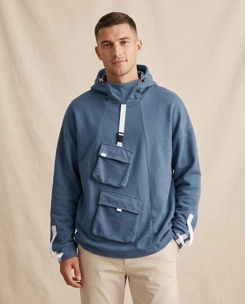 Lands Mode - Kanen | Übergroß Funktional Hoodie Unisex