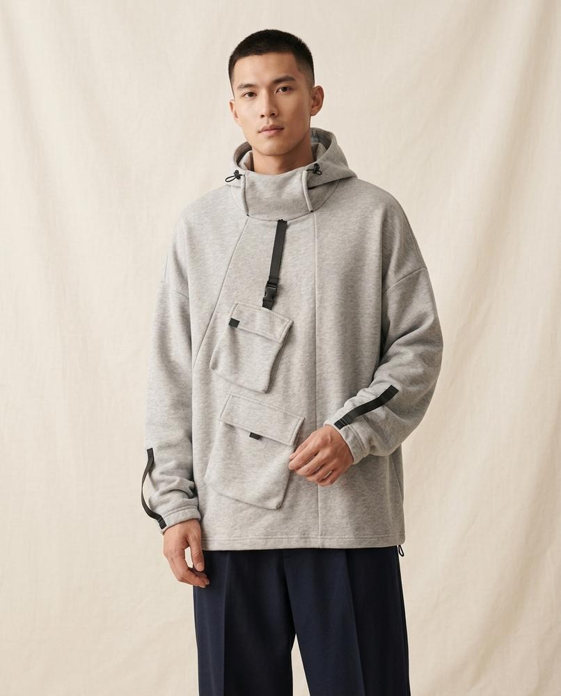 Lands Mode - Kanen | Übergroß Funktional Hoodie Unisex
