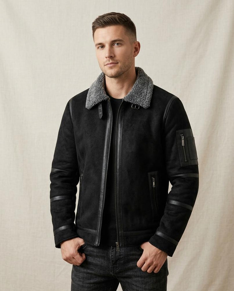 Beanland - Euluv | Gefütterte Lammfell Jacke Herren