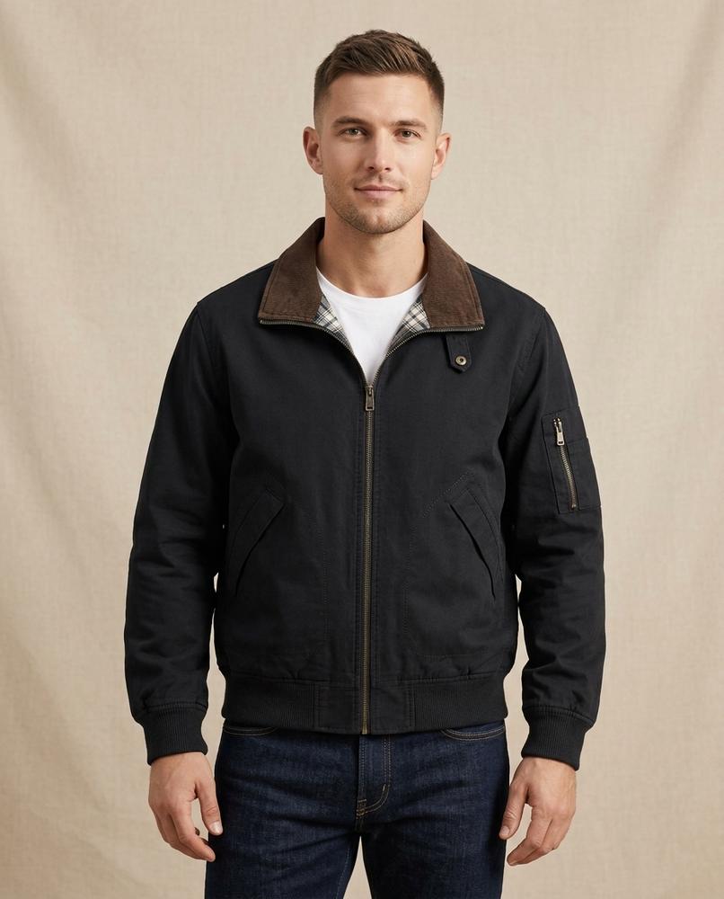 Beanland - Dezin | Gefütterte Cordkragen Jacke Herren
