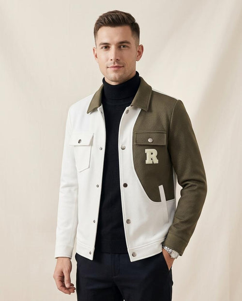 Lands Mode - Dalis | Gefütterte Zweifarbige Jacke Herren