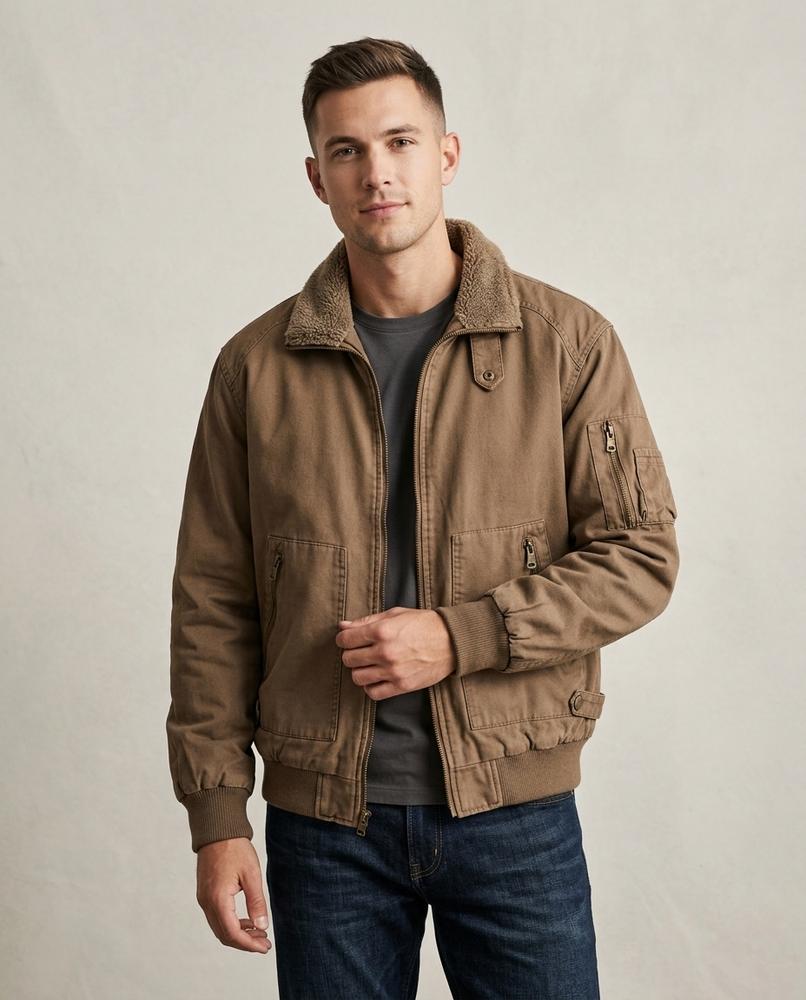 Lands Mode - Zokav | Gefüttert Strukturiert Jacke Herren
