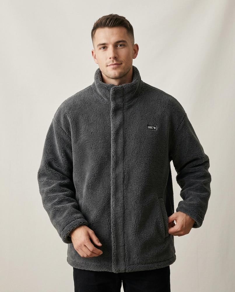 Lands Mode - Eepul | Hochgeschlossene Teddyfleece Jacke Unisex