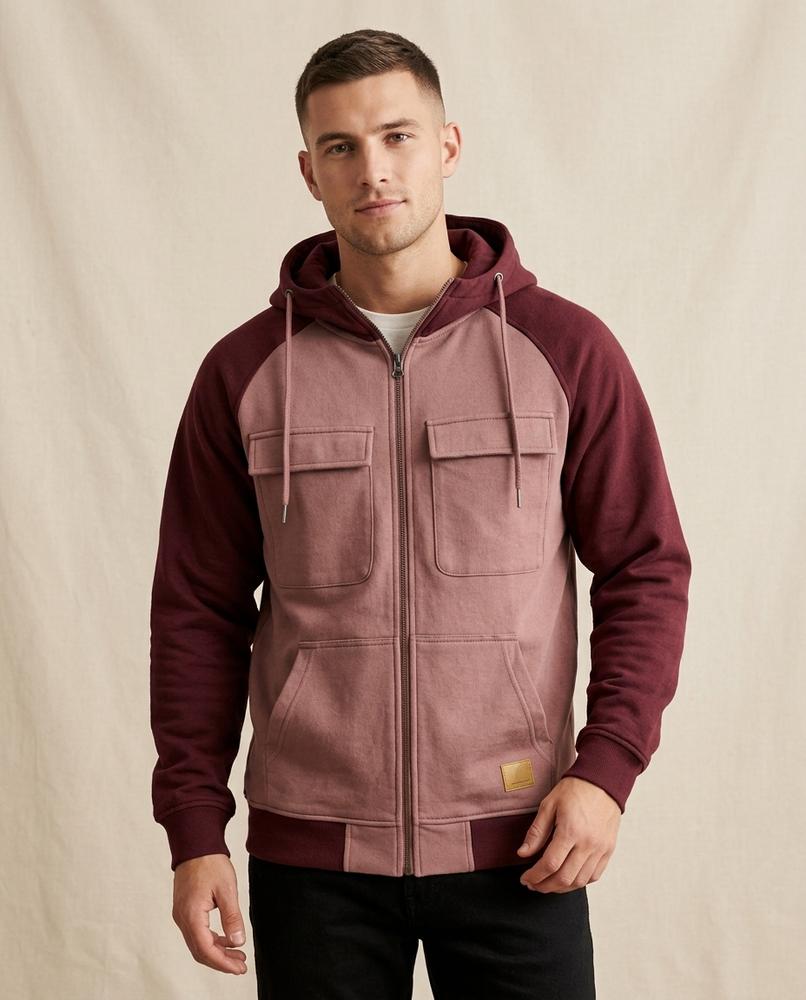 Beanland - Easim | Zweifarbiger Gefütterter Hoodie Herren