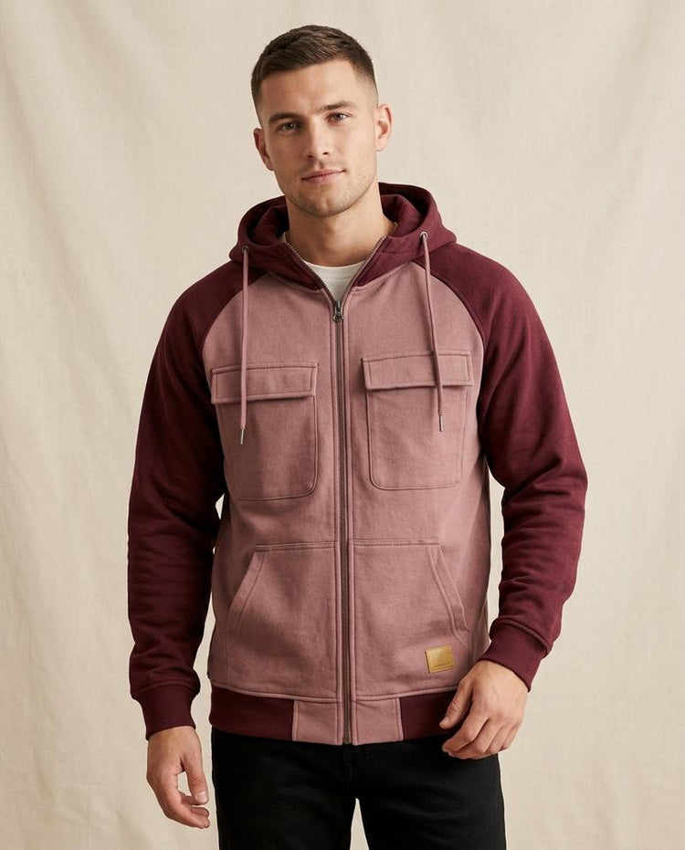 Beanland - Easim | Zweifarbiger Gefütterter Hoodie Herren